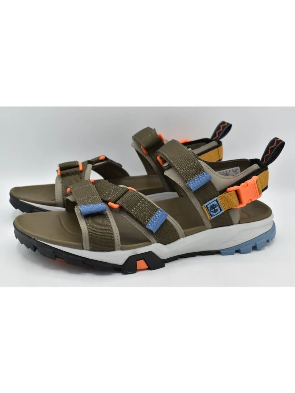 Timberland Mens Size 12 Garrison Trail Strap Brown Grey Open Toe Sandals Shoes‎